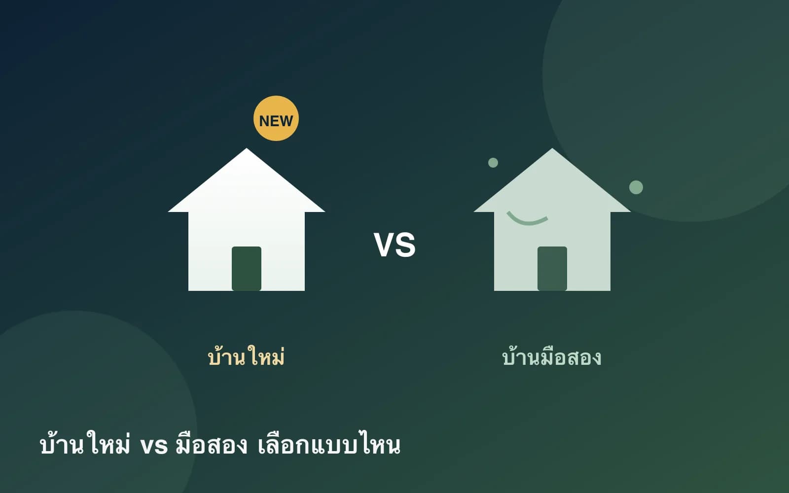 ปกบทความ — บ้านใหม่ vs บ้านมือสอง 2569: แบบไหนเหมาะกับคุณมากกว่า